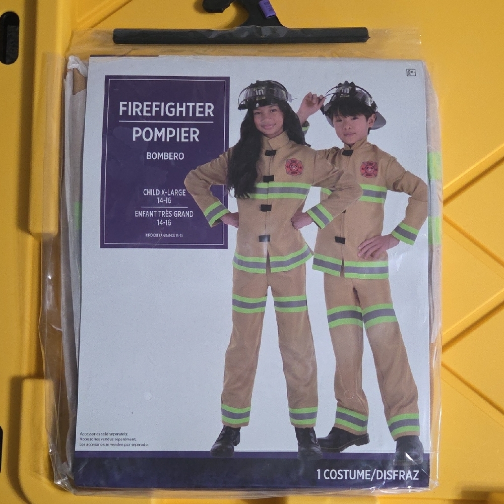 *BRAND NEW* Kids Firefighter Costume - Tan and Green